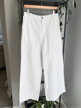 Madewell The Zoe Relaxed Wide Pant in 100% Linen